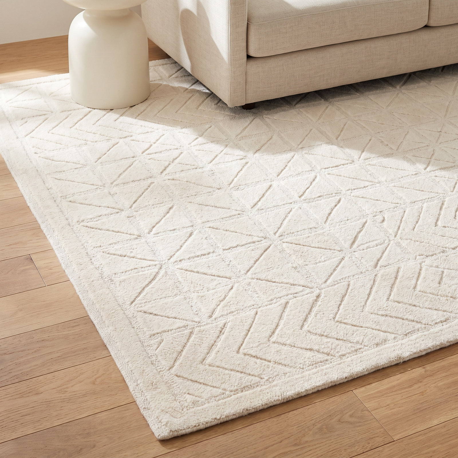 Noni Hand-Tufted Wool Geometric Rug, Rectangle 8' x 10'