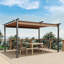 Pergola en aluminium avec auvent