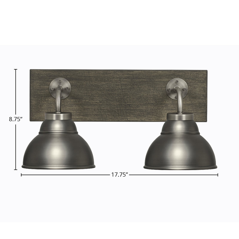 Barre d'éclairage de salle de bain Oxbridge, Graphite / gris, Nickel