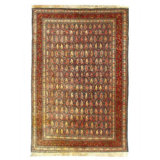 Cotton Oriental Area Rug in Gray