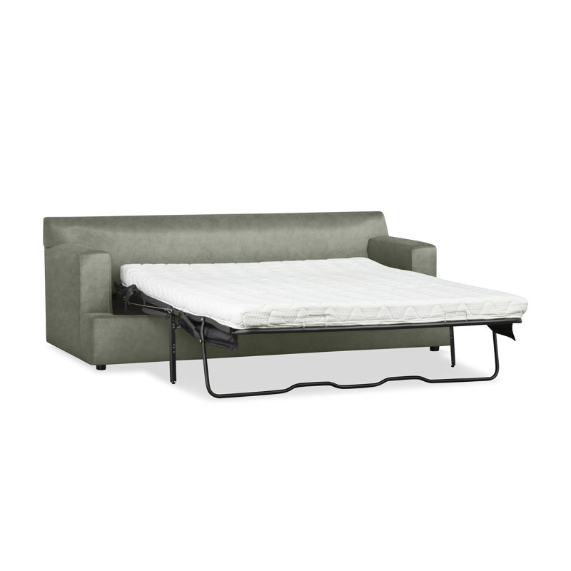 Canapé-lit rembourré sur mesure 84 po Cleo, Velours vieilli Nave