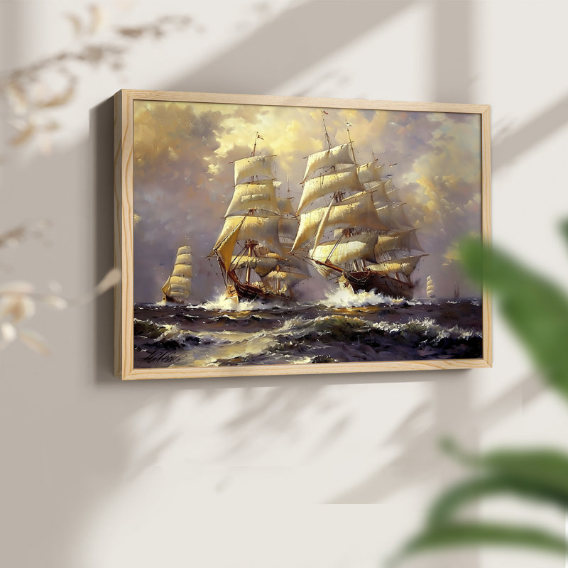 Nautical Series-CCXI - Reproduction encadrée - Restickable, H 8 po x l 10 po, Naturel