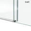 Porte de douche coulissante simple sans cadre l 44 à 49 po x H 72 po avec verre trempé transparent de 3/8 po (10 mm), film incassable et trou d'installation - rail supérieur carré-122852292