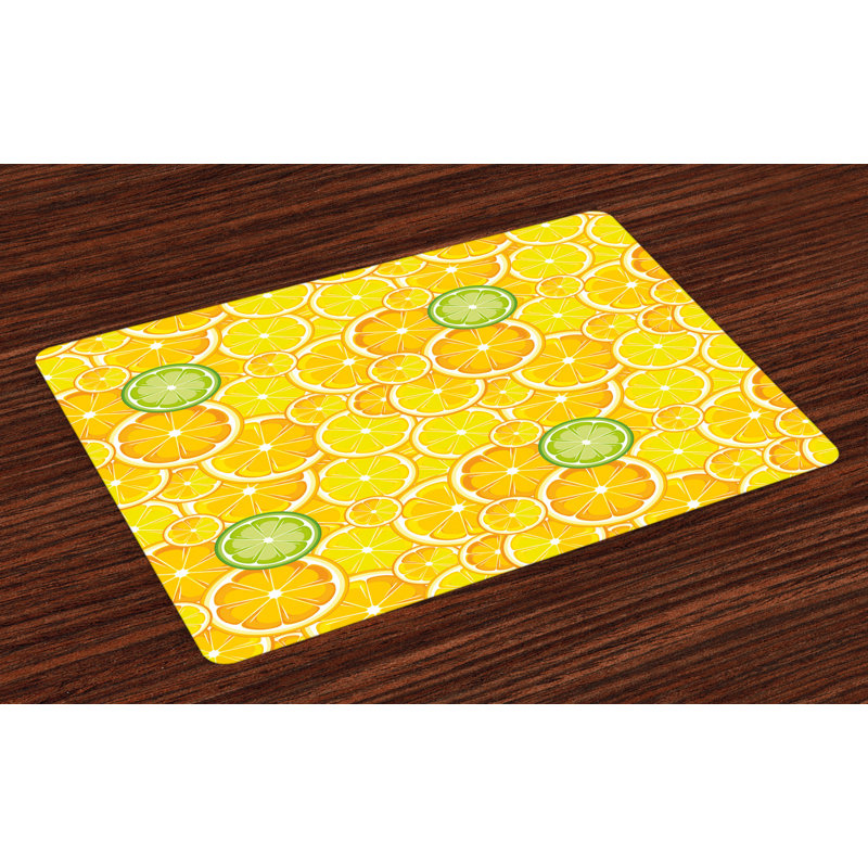 Ashvika Lemon Circles Placemat