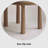 Round Back Vanity Chair - Soft Cushion With Brown Legs For Bedroom & Living Room