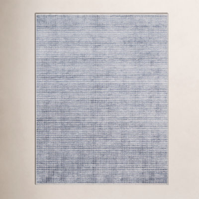 Shenade Denim Hand-Woven Geometric Rug