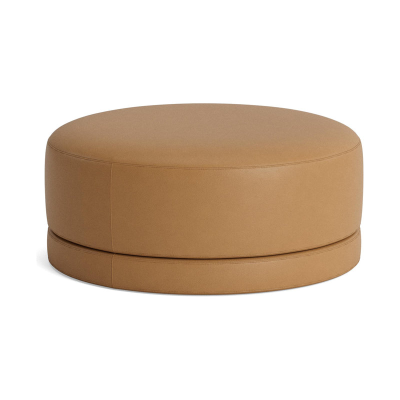 Catalina Ottoman, Leather - Butterscotch