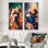 «Cute Pitbul Floral», 2 pièces sur toile