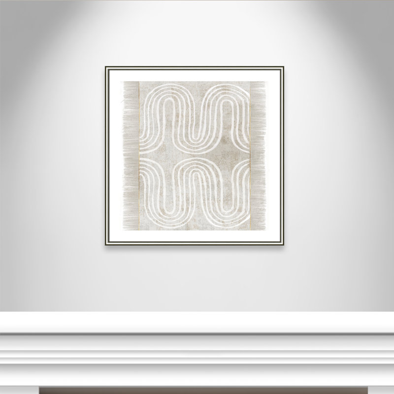 Spired II - cadre photo, reproduction d'art sur papier, H 33,25 po x l 33,25 po x P 0,88 po, Papier avec cadre argenté