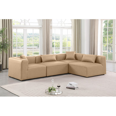 Canapé modulaire en similicuir 4 pièces Houswerth
