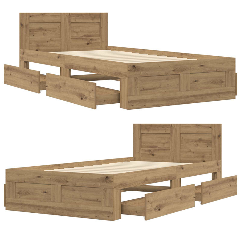 Bed Frame, Artisan Oak