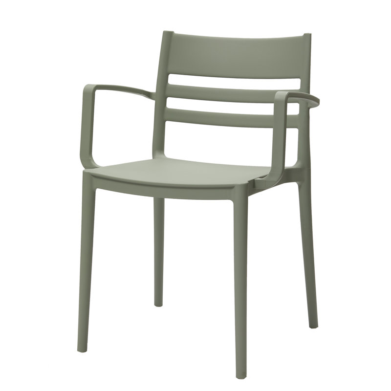 Fauteuil à dossier à lattes Dumisani, Gris