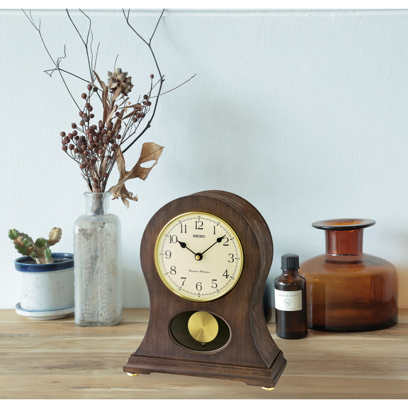 QXQ037BLH Mantel Clock, Antique Brown