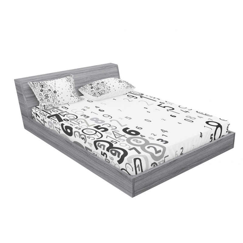 Microfiber Sheet Set, Queen Sheet Set with Fitted Sheet