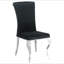 Chaises d'appoint noires rembourrées (ensemble de 4)-136610343