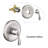 Modern Wall Mount Shower Faucet Set with Round Shower Head and Single Handle Water Control-51099582