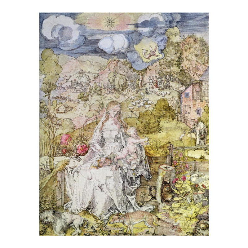 Madonna and Child par Albrecht Dürer - Estampe numérique, H 20 po x l 16 po