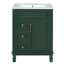 Meuble-lavabo 24 po avec lavabo en céramique, petite armoire de salle de bain, armoire moderne avec 2 tiroirs et tablette réglable-633152035
