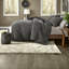 Ensembles de literie confortables en coton, texture gaufrée gris anthracite pour un confort toutes saisons