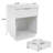 2Pc White Nightstand With One Drawer