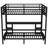 Metal Bunk Bed/Loft Bed With Desk And Shelves, Multiple Uses Folds Into Sofa With LED And USB