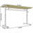 Adjustable Study Desk Suitable For Children And Adults, Height-Adjustable, Multifunctional Home Office Desk, Compact Design, Desktop Dimensions: 60Cm × 120Cm, White Frame-37867190-37867189