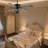 52'' Black Crystal Branch Ceiling Fan With Light And Remote, Reversible Blades
