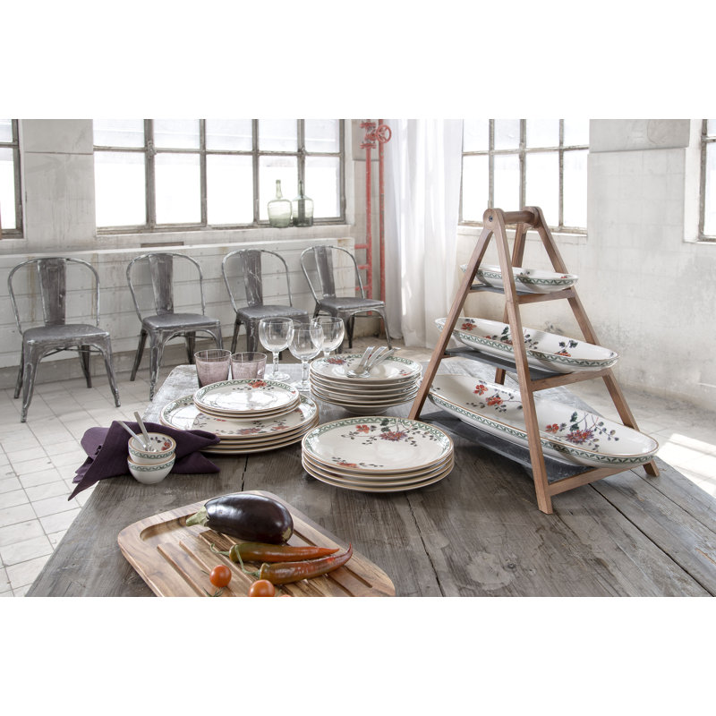 Villeroy & Boch Artesano Original 3 Tiered Slate and Wood Stand