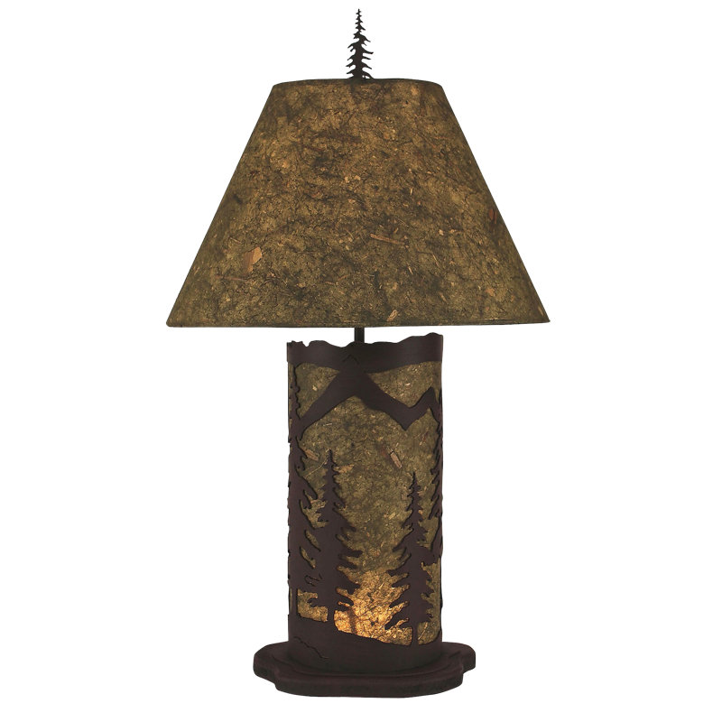 Lampe de table 29" mountain scene