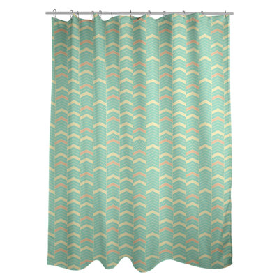 Rideau de douche simple à chevrons