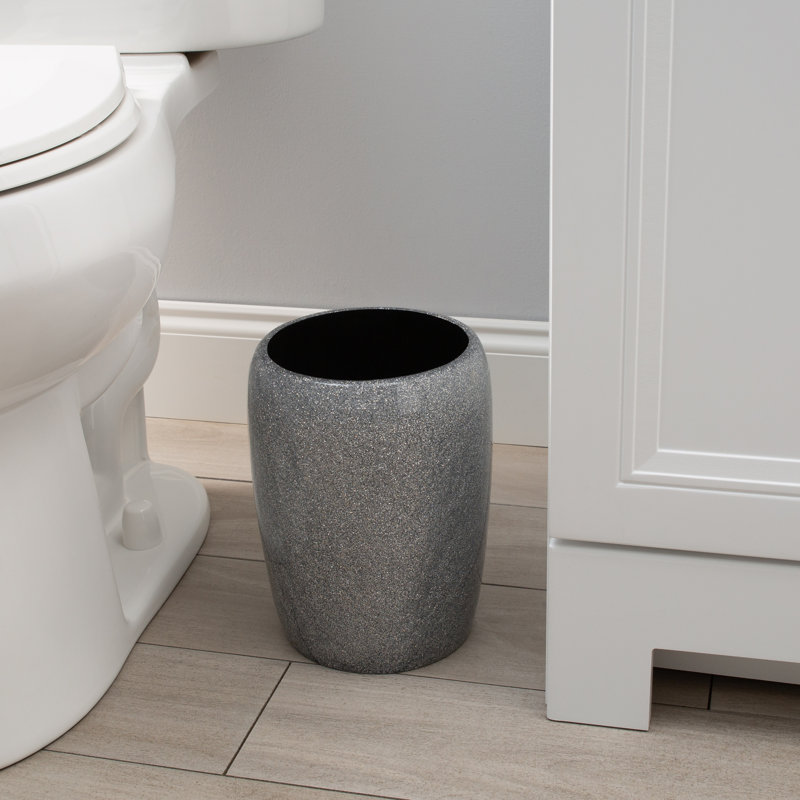 Corbeille ouverte en plastique 1,5 Elle Elle Décor Eclat, Gris