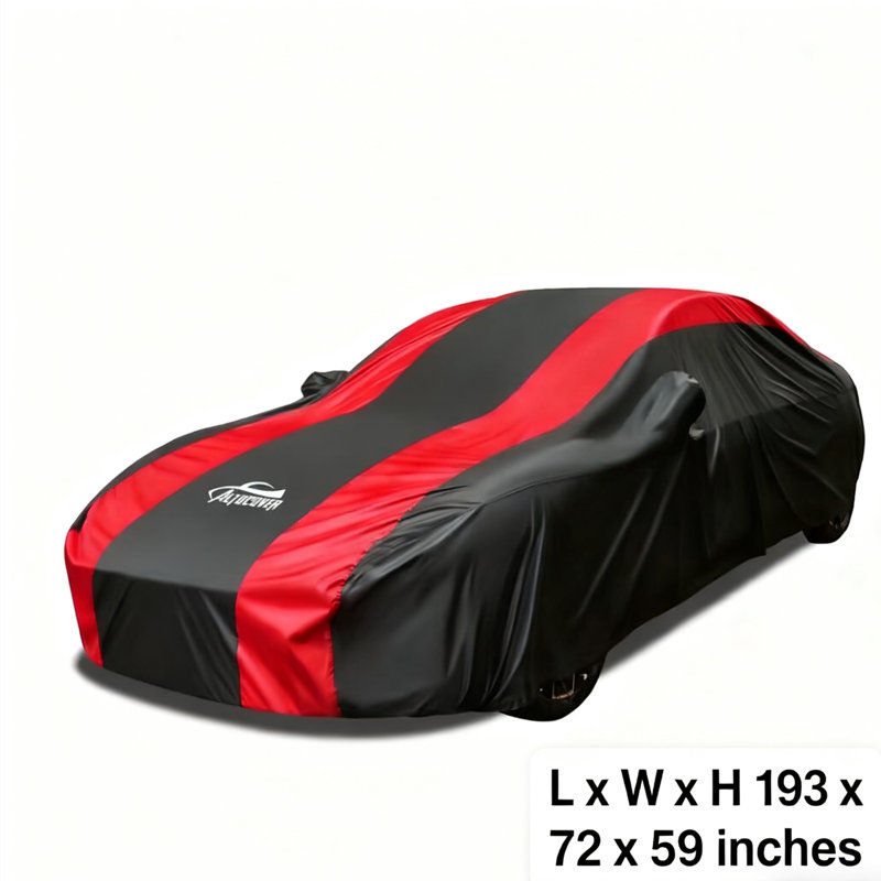 Housse de protection imperméable pour voiture toutes saisons avec rayures rouges de course, ajustement universel pour Ford Mustang Tesla modèle 3, accord de voiture, véhicule extérieur