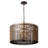 Suratto Pendant - 30"W x 23.25"H - Matte Black/Medium Walnut-394737189