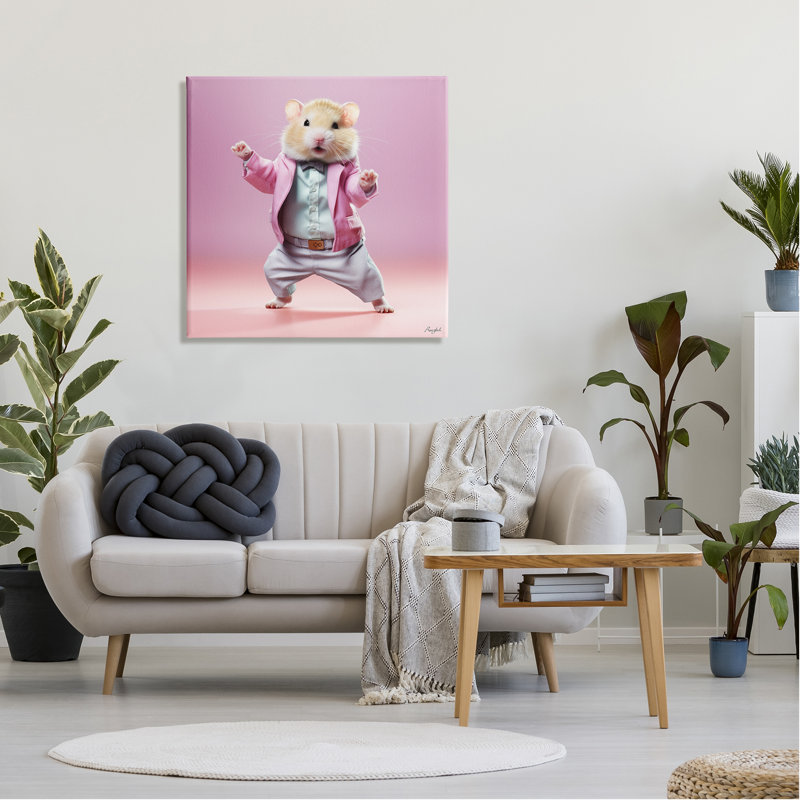 " Dancing Hamster " by Roozbeh, 30" H x 30" W x 1.5" D