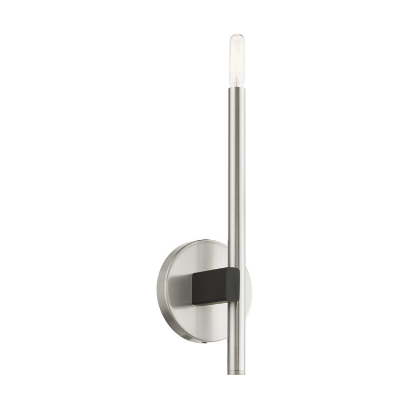 Emalie Steel Wallchiere, Brushed Nickel