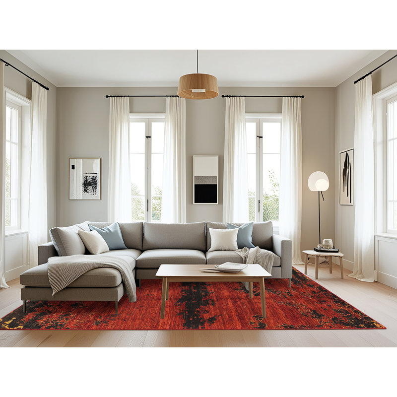 Tapis abstrait moderne 3318, Rectangle 8 pi x 10 pi