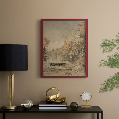 «Vintage Landscape CLXVI», reproduction encadrée - bois massif
