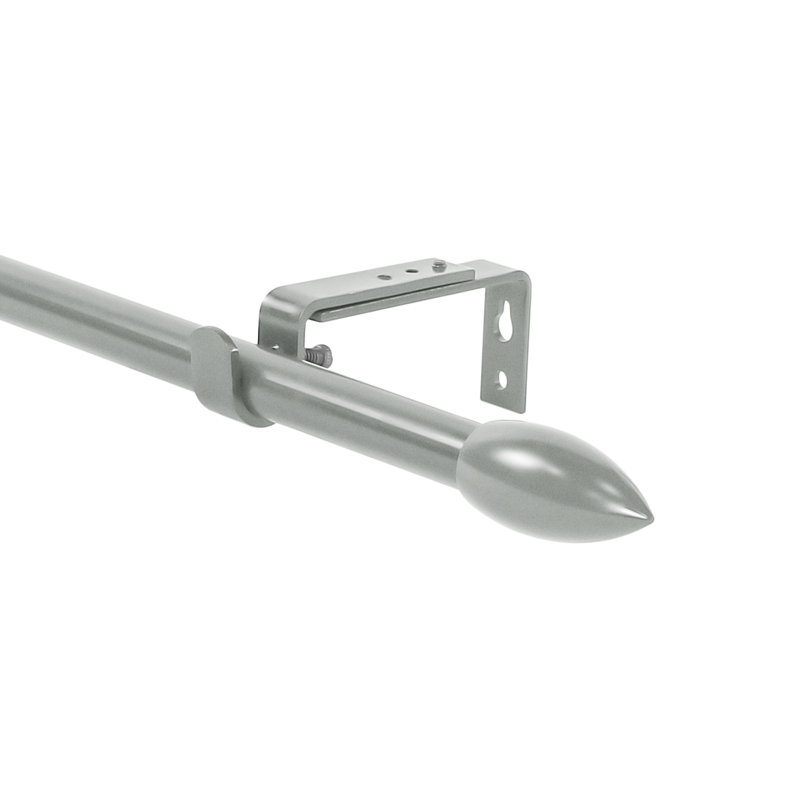 Tringle à rideaux simple Vermehr, H 0,62 po x l 48 po x P 0,62 po, Étain