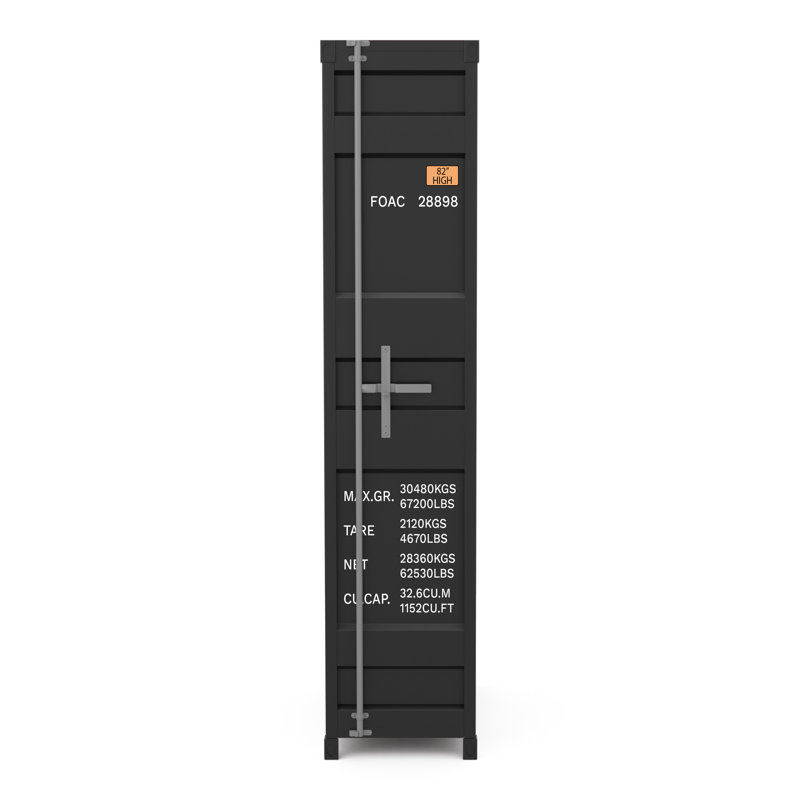 Shant 64.4"H Steel Standard Bookcase, Gun Metal