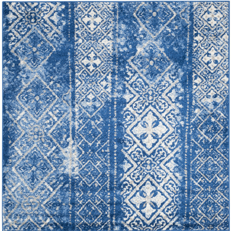 Nicarla Performance Geometric Rug, Square 4'
