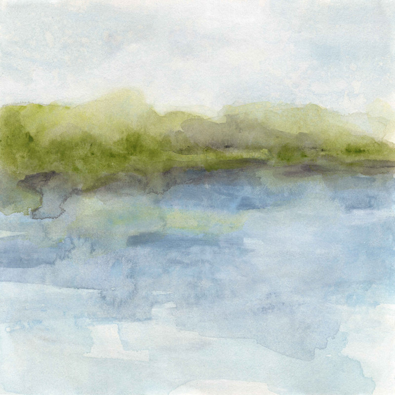 " Watermark Shoreline I " by June Erica Vess Painting Print, 30" H x 30" W