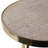 Chic Travertine Top Accent End Table With Slim Frame - Stylish Side Table And Narrow End Table For Home And Work Office - Living Room End Tables For Everyday Durability And Function - 22", White/Gold