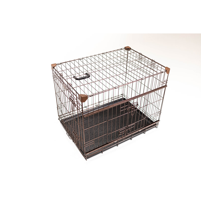Extra Small Bronze Wire Dog Crate with Sliding Door
