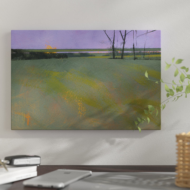« millfields », reproduction sur toile, H 8 po x l 12 po x P 0,75 po, Pas de tapis, Toile tendue