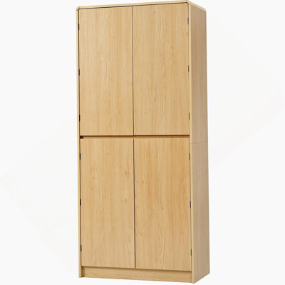 Kitchen Pantry Cabinet With Shelves, Accent Storage Cabinet With 3 Adjustable Shelves, One Hidden Drawer by Latitude Run