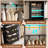 96'' Closet With 4 Drawers And Shelves,With  4 Clothes Garment Rack-1711397433