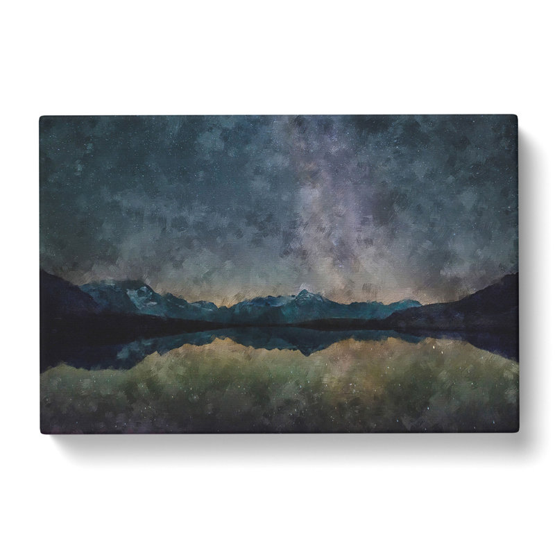 Mountain Star Reflection In Italy - Wrapped Canvas Painting, 40cm H x 60cm W x 3cm D