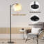 Lampe sur pied DEL moderne noire | Température de couleur réglable | Abat-jour rotatif | Base en métal robuste-489081816