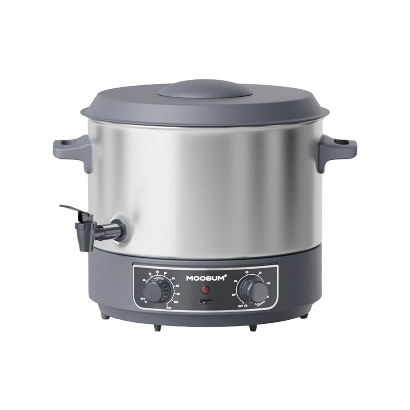 19 QT Electric Automatic Water Bath Canner With Rack and Lid, Temperature Control 86-212 °F, Timer 20-120 Min, Keep Warm Function, Overheating Protection