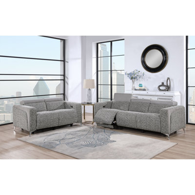 Ensemble de causeuse 2 pièces taupe / gris foncé